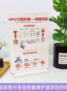 HPV分型科普立牌宫颈ai病变进程结束感染过程亚型疣种介绍内瘤cin