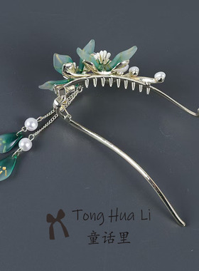 花朵蝴蝶发夹后脑勺盘发抓夹