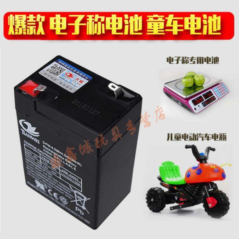 6v4.5ah儿童电动玩具车童车蓄电池 兜途母婴儿童电动车