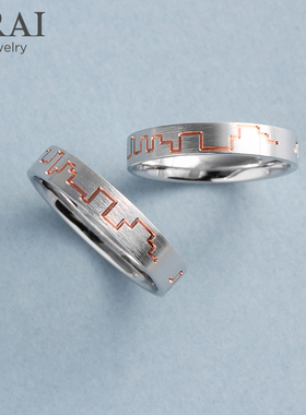 arai情侣戒指原创小众ins纯银镀