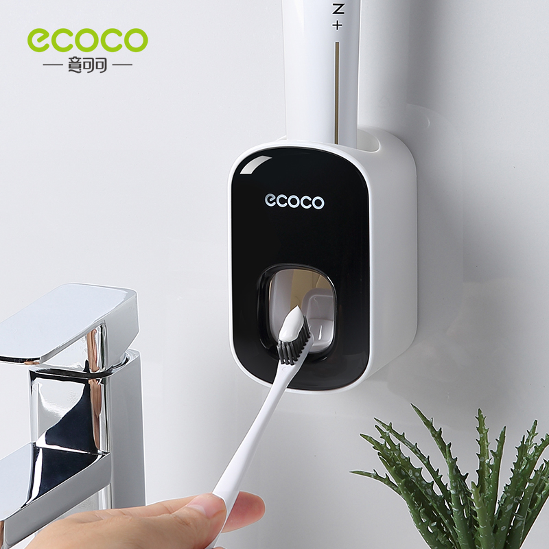 ecoco/意可可全自动挤牙膏器壁挂式免打孔牙刷置物架挤压器牙刷杯