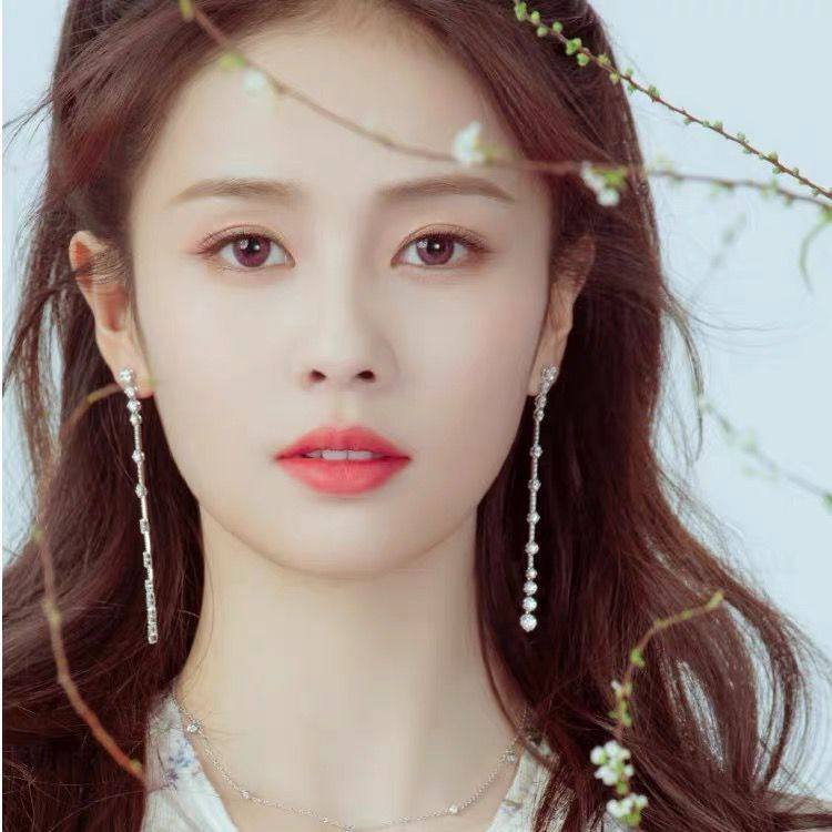 莫桑石耳钉PT950铂金满钻长款流苏耳坠30分钻石耳环欧美百搭气质,淘宝优惠券,粉丝福利购,淘宝优惠卷