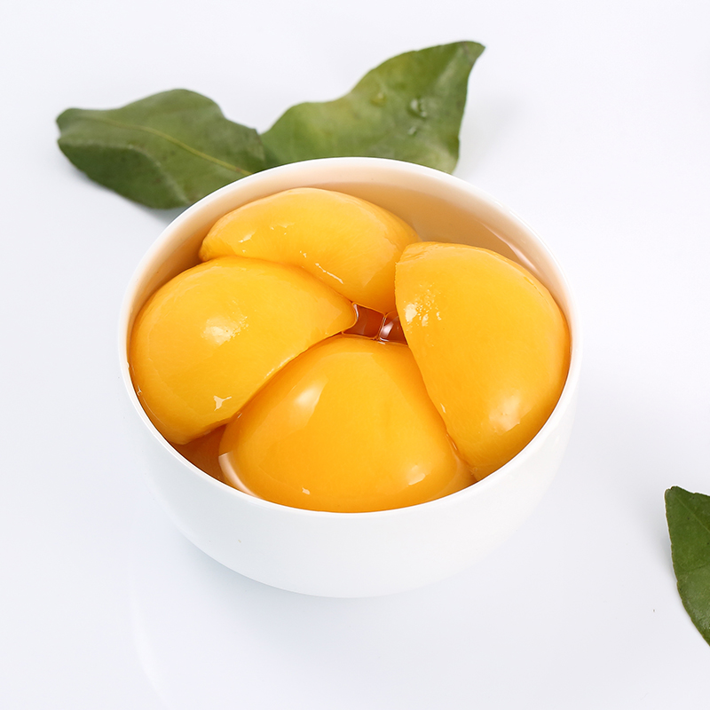 南叶旗舰店南叶 黄桃罐头425g*4罐砀山水果罐头烘焙糖水黄桃瓣水果罐头整箱1