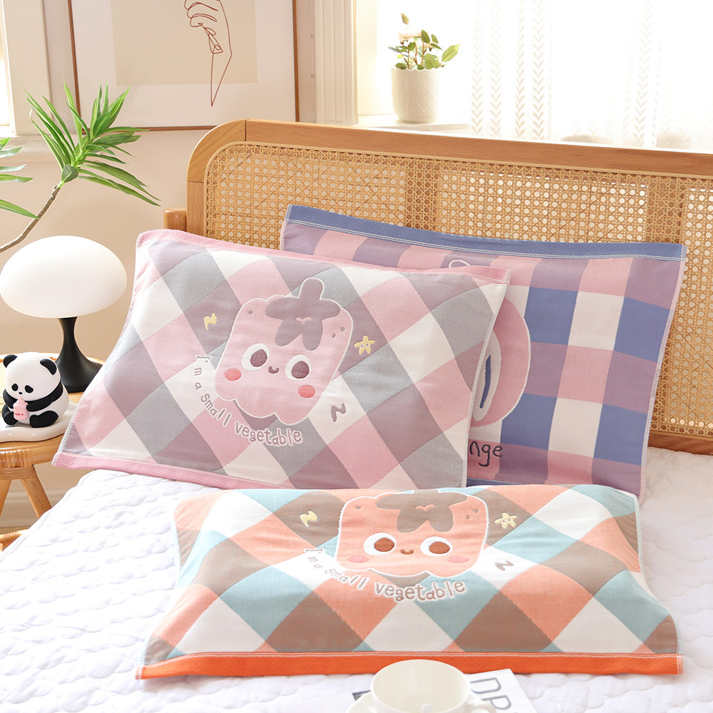 八层儿童纯棉纱布枕巾一对40*60枕头盖巾家用吸汗宝宝全棉枕头巾,淘宝优惠券,粉丝福利购,淘宝优惠卷