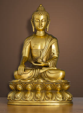 铜密宗佛像三世佛释迦牟尼佛药师佛阿弥陀佛家用三宝佛供奉摆件