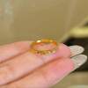 Titanium steel color-fading shattered ice-bing couple ring