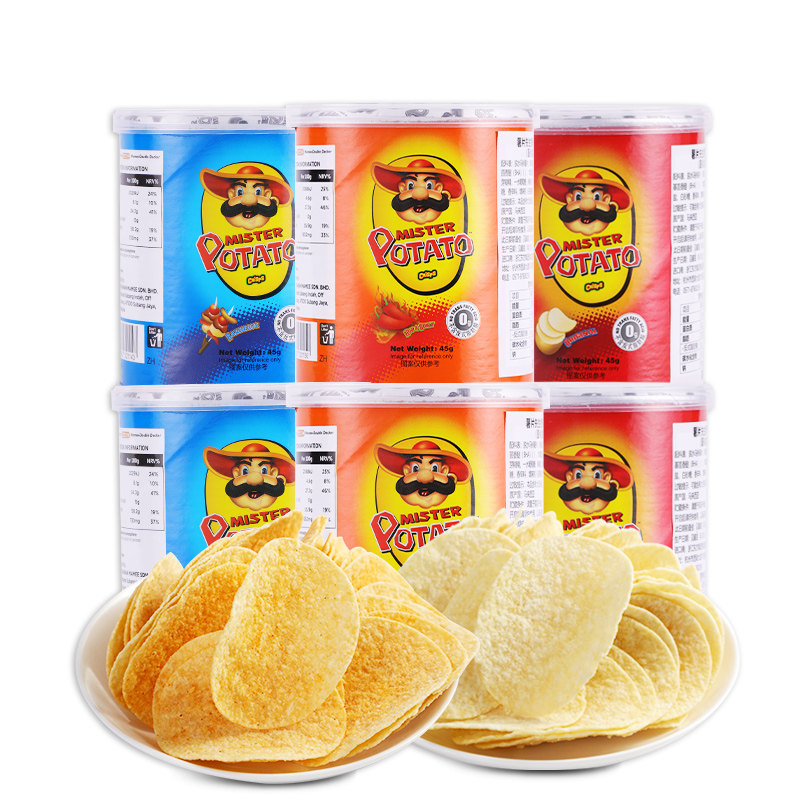 马来西亚进口mamee先生45g*薯片 mamee膨化食品