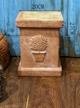 手压红陶浮雕罗马柱花园露台欧式