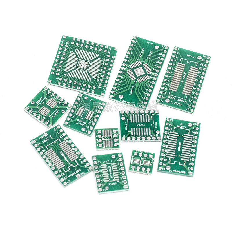 SOP转接板 SOP8 SOP10 SOP16 SOP28 TQFP QFN56/64 IC测试板PCB板 - 图0