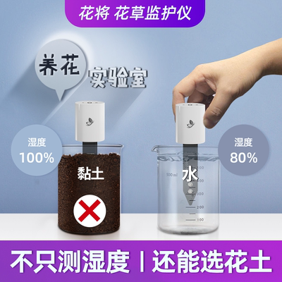 花将花草监测仪智能土壤湿度肥力检测植物缺水浇水提醒仪养花神器 虎窝淘