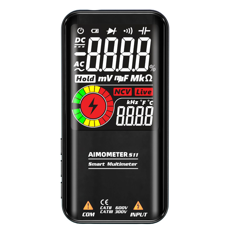 彩屏智能充电版自动量程数字万用表 aimometer万用表
