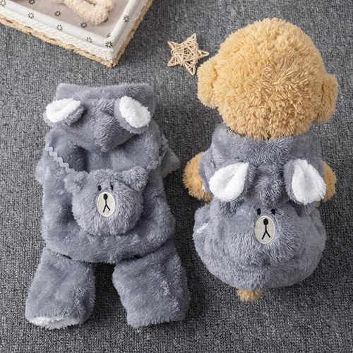 Одежда собаки осенью и зимой густая теплая хлопчатобумажная одежда Тедди Тедди Белль Бумеи маленькие собачьи кошки четыре юбки