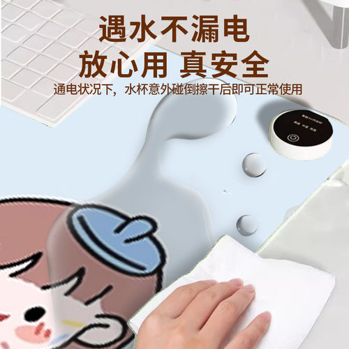 加热鼠标垫超大发热暖桌垫办公室电脑桌面学生写作业写字暖手防水 - 图2