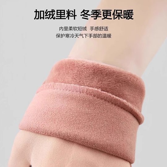 防寒防风防水加绒保暖触屏秋冬季户外电动车手套防滑骑行专用手套