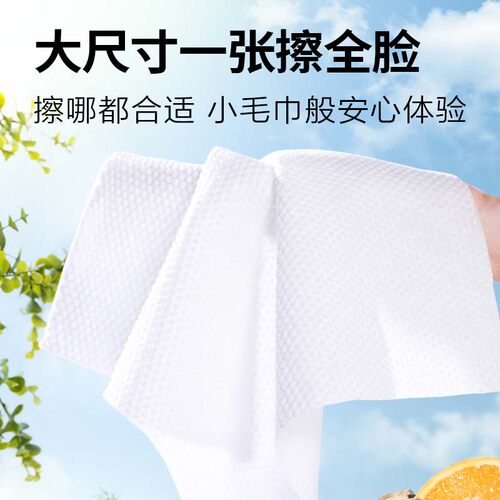 PISSA悬挂洗脸巾绵柔一次性洗脸巾悬挂抽取加大加厚清洁专用湿巾 - 图1