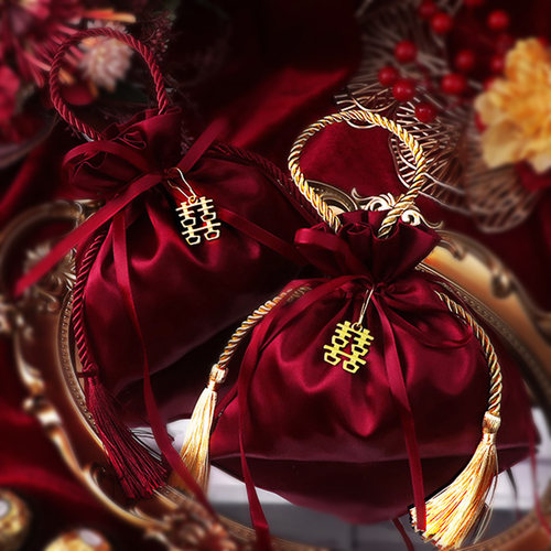 喜糖袋子结婚专用喜糖礼盒婚礼伴手礼回礼礼袋手提布袋糖果喜糖盒 - 图1