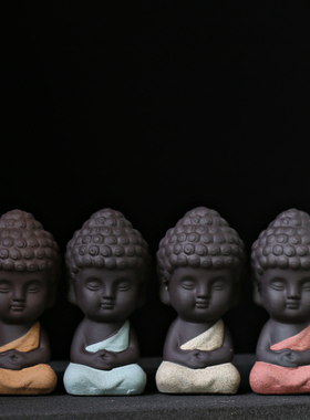 工艺禅意风陶瓷紫砂茶盘摆件