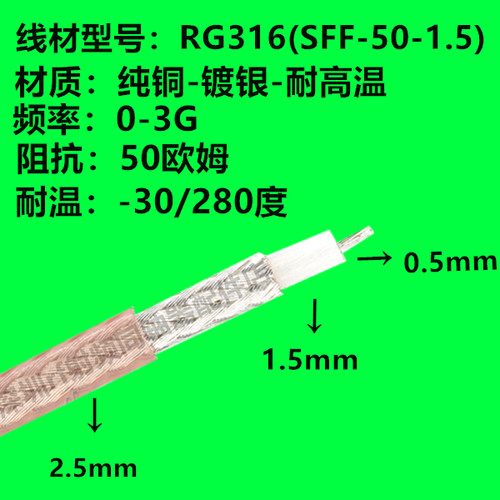 SMA公头转SMA母头连接线sma转接线sma同轴线天线延长线公对母转公 - 图3