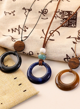 跨境复古民族风吊坠项链网红百搭