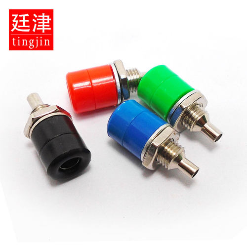 4MM香蕉插座M4*28纯铜接线柱24A端子测试座面板插座母孔 8MM 12MM - 图2