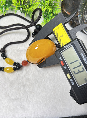 天然原矿新蜜平安扣小吊坠毛衣链时尚百搭款