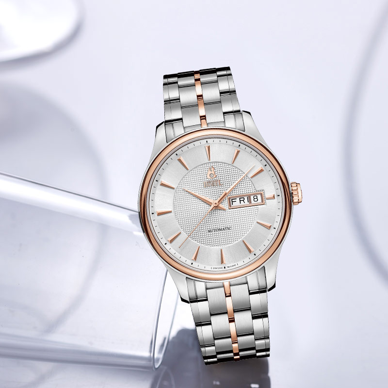 瑞士手表依波路复古系列简约玫瑰金男士自动机械手表品牌十大品牌