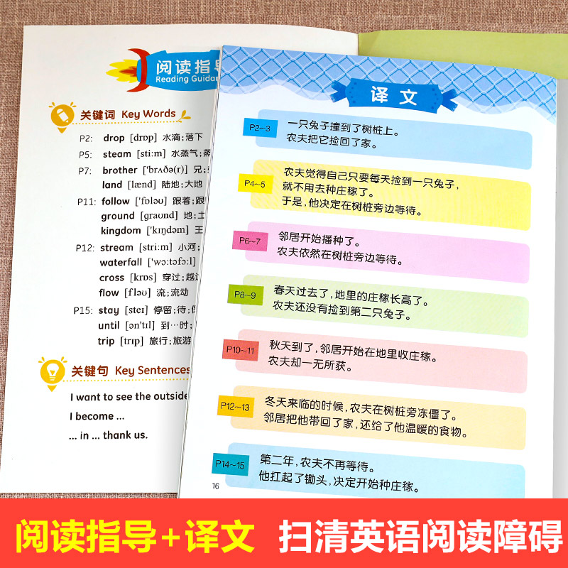【视频教学全套】 小学英语绘本阅读四年级五六年级小学生课外读物阅读故事教材适合3-4-5-6年级上册读的三年级下册英文课外阅读书