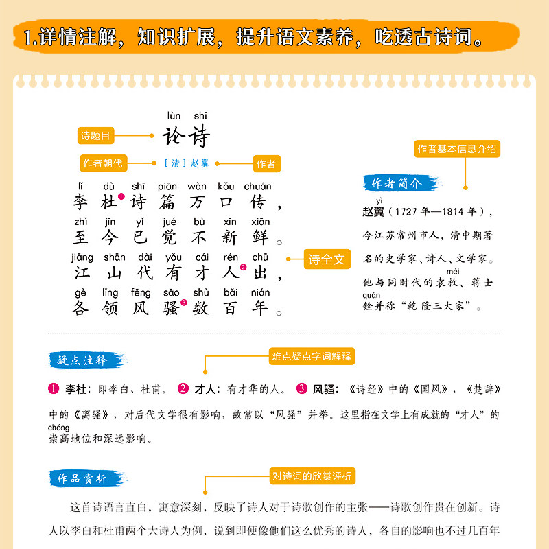 全4册】小学生必背古诗词75十80首人教版图解速记注音版小学一二三四五六年级国学经典诵读文言文古诗文大全一本通100篇每日小古文