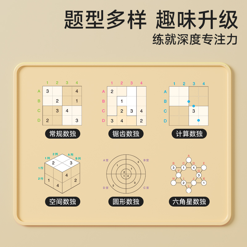 时光学玩转数独游戏书数独小学生九宫格四宫格六宫格数独从入门到精通填字数独训练游戏益智迷宫游戏书儿童入门数独小学生一年级-图1