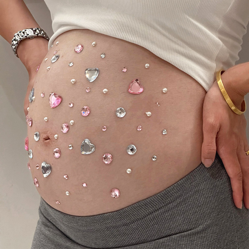 爱心钻石3D立体贴纸装饰简约ins风可DIY年轻孕妇宝妈拍照出片神器,淘宝优惠券,粉丝福利购,淘宝优惠卷