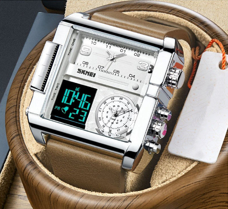 欧美风男士多功能全自动学生大表盘 尊尼迪赛国产腕表