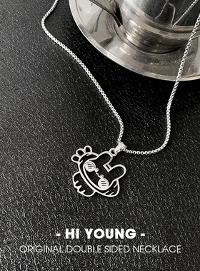 HiYOUNG原创合金萝卜兔项链