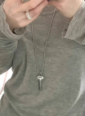 earlobe韩国进口 夏洛克钥匙 复古长款毛衣链门派钥匙长款项链