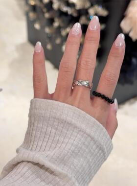 0401韩国东大门代购饰品nyunyu串珠简约戒指 复古优雅夏日百搭新