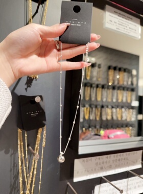 0314韩国东大门代购nyunyu简约球球项链素款简约设计百搭日常约会