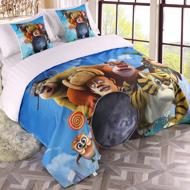 卡通草莓熊宾馆酒店床上用品布草高档床尾巾床旗床尾垫床盖床尾条 - 图2
