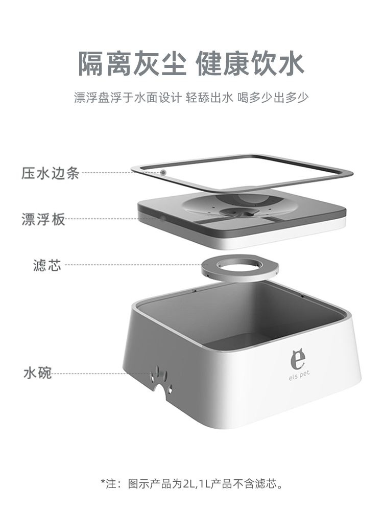 小壹猫碗狗狗水盆喝水器防打翻饮水器不湿嘴宠物水碗小狗用品大全-图1