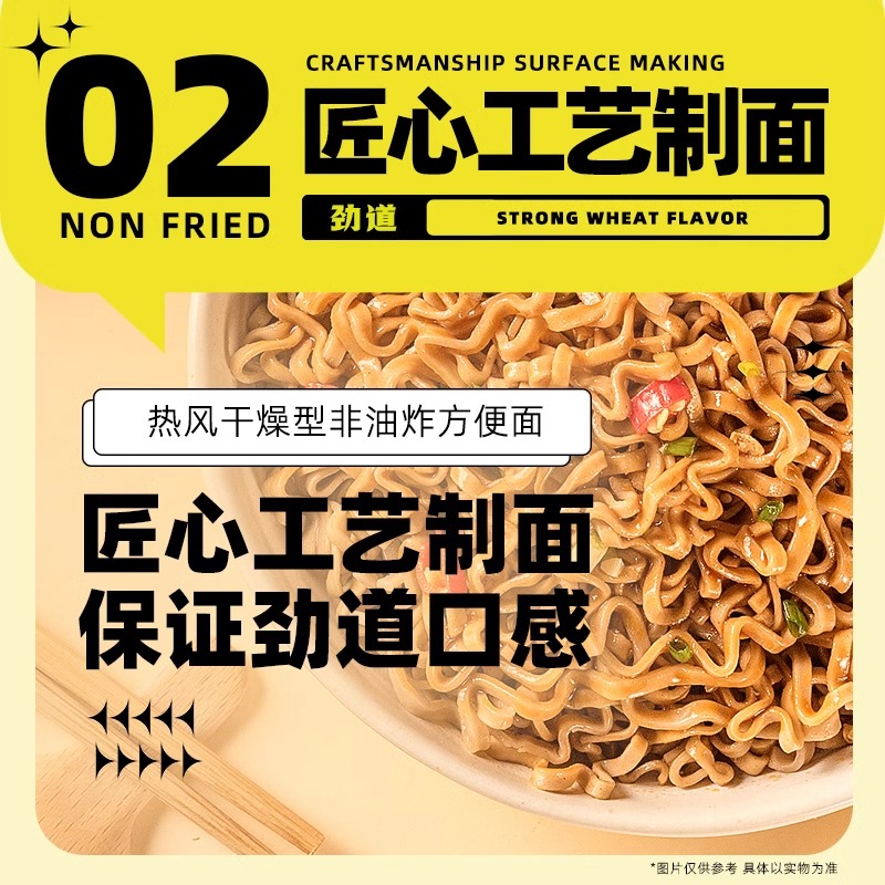 白象荞麦面低脂速食非油炸免煮粗粮面条方便面代餐主食泡面袋装 - 图1