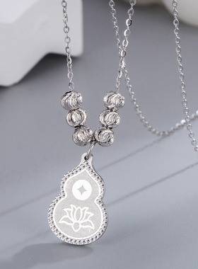 日系coss koko葫芦项链女s925银中式国风气质百搭高级感新款潮