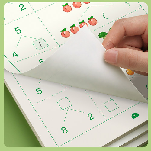 10以内的分解与组成数学加减法练习册幼小衔接一日一练教材全套幼儿园中班大班每日一练口算题卡天天练十和20看图拆分计算数字分成 - 图3