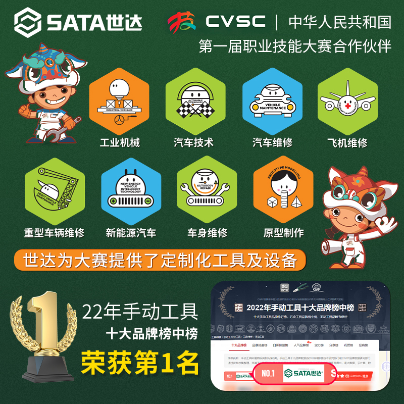 世达大飞英制套筒 SATA12.5mm1/2端口棘轮扳手工具加长六角套管头 - 图3