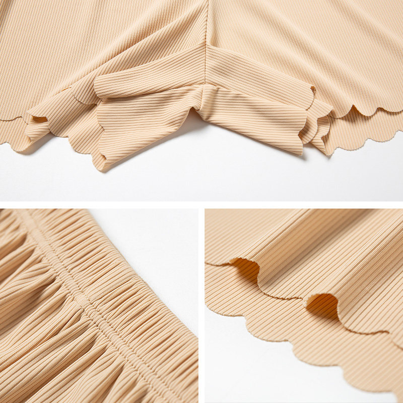 白色夏季防走光冰丝无痕宽松打底裤 书境打底裤