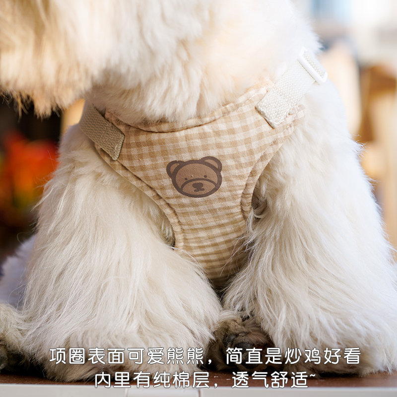 狗狗牵引绳小型犬INS爆款可爱小熊狗绳宠物泰迪比熊外出胸背带-图2