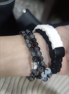 拂尘老师推荐九运养身腾飞手链铉夜系列水墨串珠国风手串奇门化解