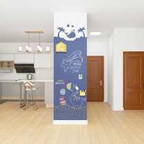 Double Blackboard Wall Stickup Magnetic Children Home Teaching Magnetic Graffiti Wall Magnetic stickler Wall Blackboard Magnet Small Chalkboard Removable Powder Stroke Painting Stickler Family Wall Drawing Board