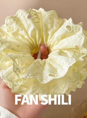 蕾丝纯棉刺绣发圈显脸小精致