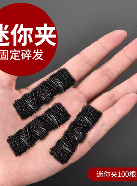 黑色小号迷你隐形发夹