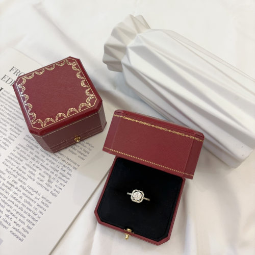 一克拉方钻结婚仿真钻戒婚礼仪式假对戒方形活口可调节婚戒道具 - 图2