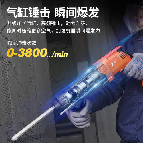 东成电锤冲击钻工业级家用电镐三用锤钻混凝土东城轻型大功率电锤 - 图2