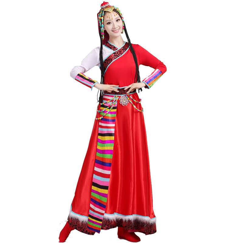 2021新款藏族男女成人水袖演出服装 妙苒荟民族服装/舞台装